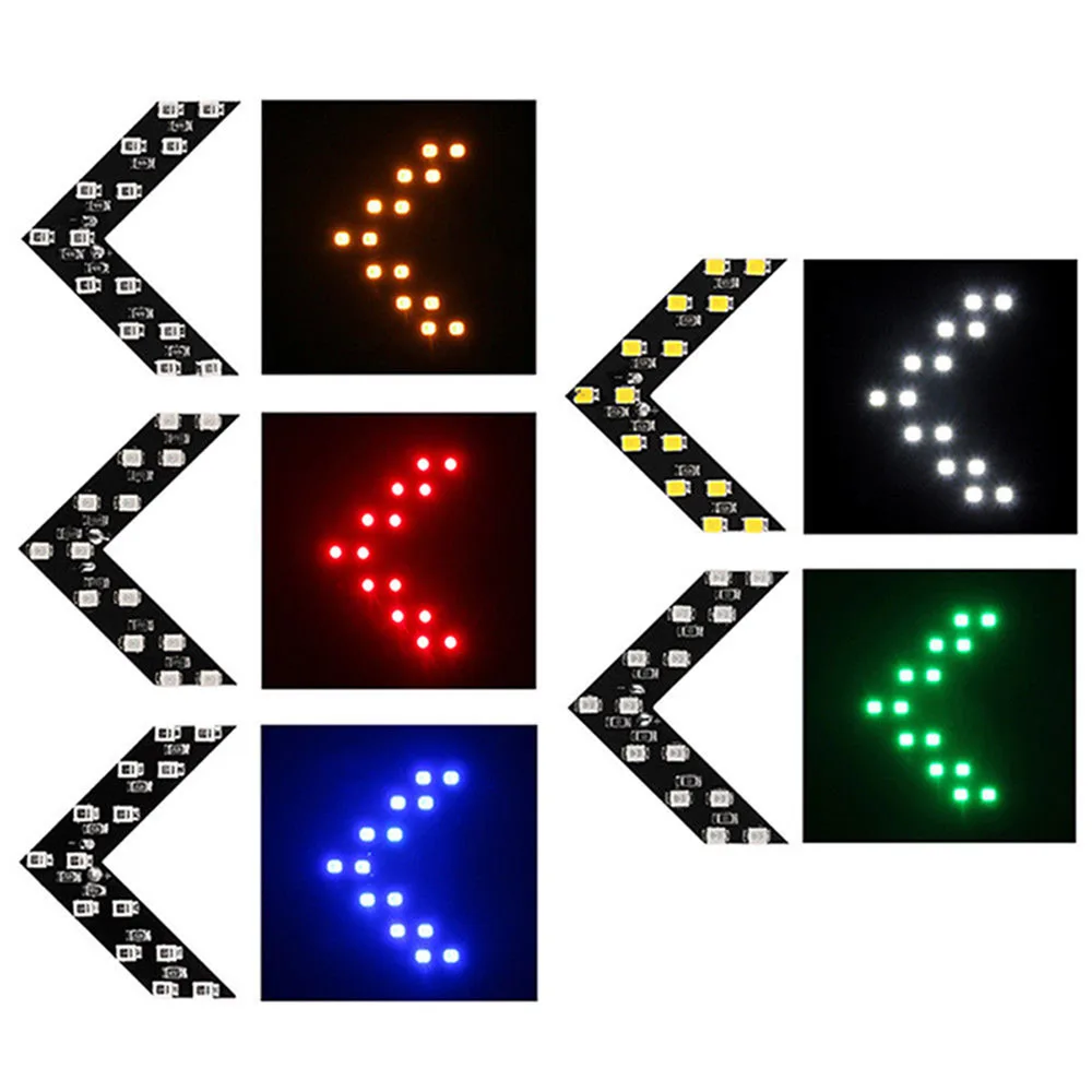 2 шт./лот 14 SMD Светодиодная панель со стрелкой автомобильный зеркальный индикатор