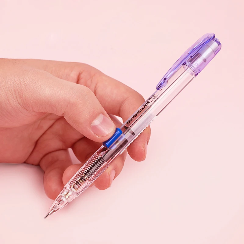 3/4Pcs Pentel Techniclick Mechanical Pencil 0.5mm Classic Side Press Automatic Japan Black/Blue/Green/Pink Color|pencil japan|mechanical