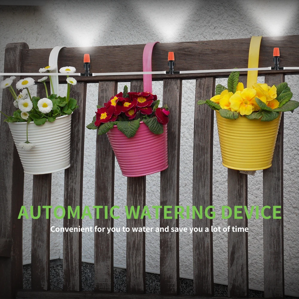 

15M Automatic Watering Device Intelligent Drip Garden Watering System Drip Irrigation Set with Adjustable Dripper for Orchard