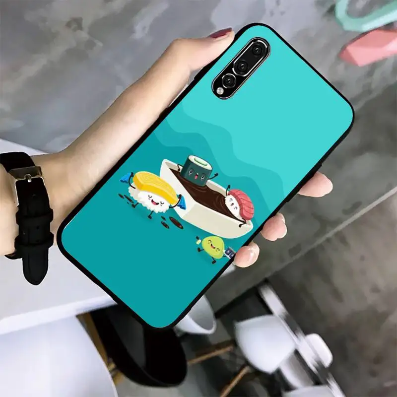 

YNDFCNB delicious food Phone Case for Huawei Mate10 20Lite 20X Mate20 30 40 Pro Nova3 4 4E 3i nova5 5ipro black soft TPU case