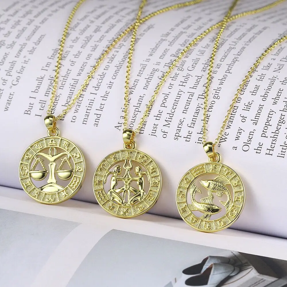 MxGxFam Twelve подвеска созвездия ювелирные изделия унисекс 14 k светло золотого цвета с