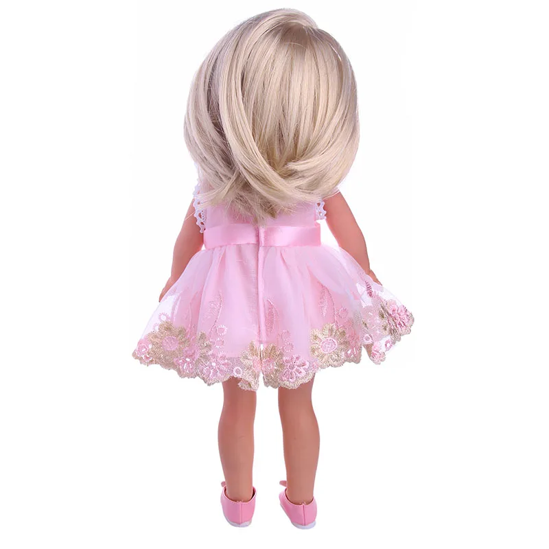 LUCKDOLL кружевное шифоновое платье для шитья подходит куклы 14 5 дюймов аксессуары