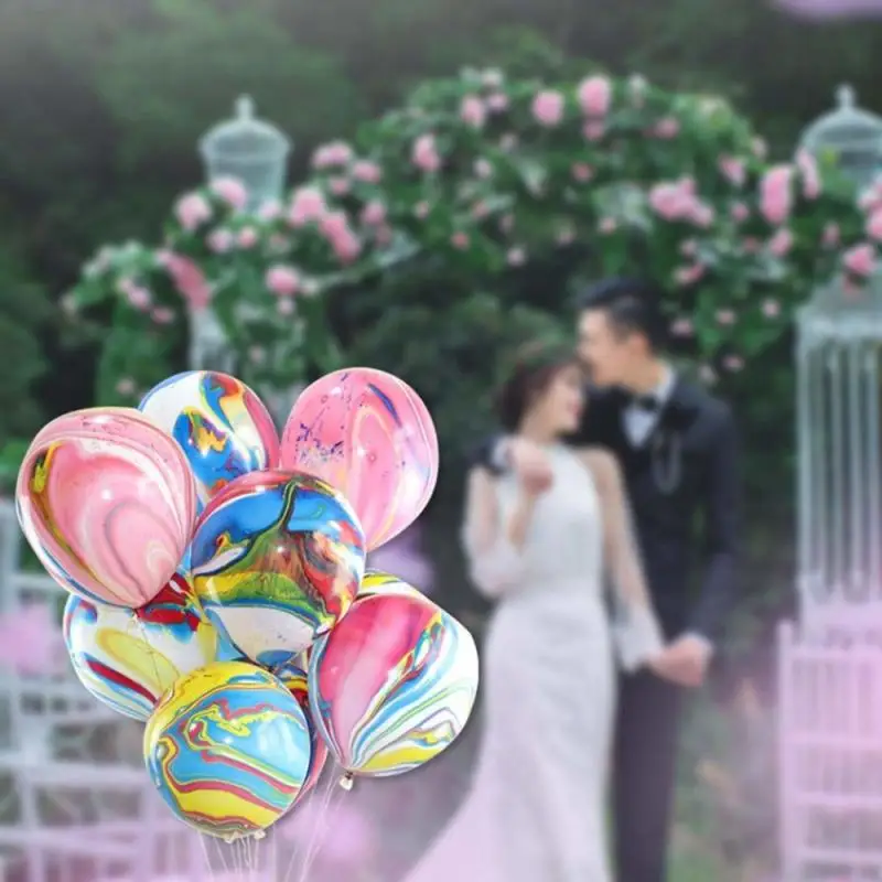 10 шт. дюймов Агатовые латексные шары с рисунком мрамора вечерние баллоны в виде