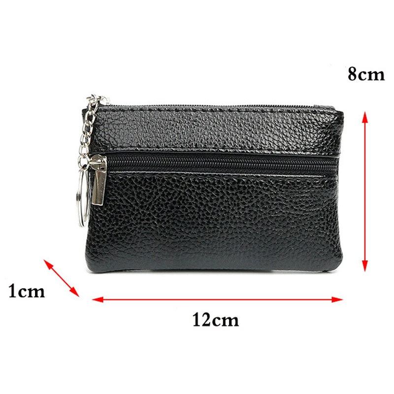 Мини-кошельки для женщин держатель карт бумажник из натуральной кожи на молнии