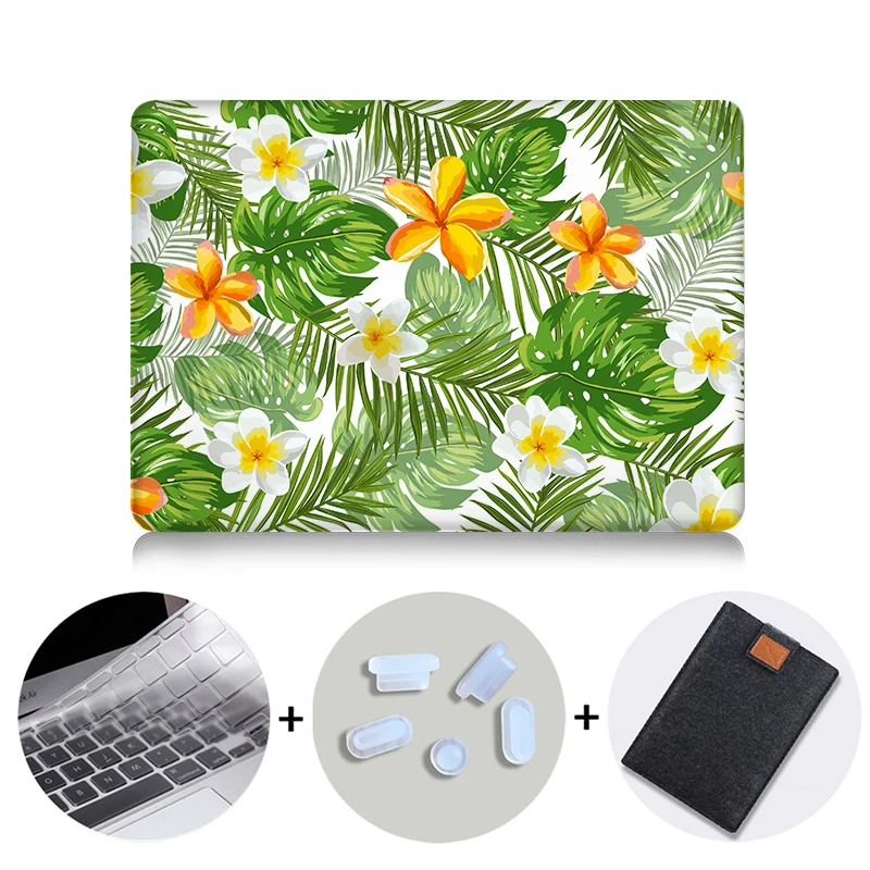 MTT чехол для ноутбука Macbook Pro retina 13 15 с сенсорной панелью тропические растения чехол для macbook Air 11 13 12 дюймов Funda - Цвет: MB06