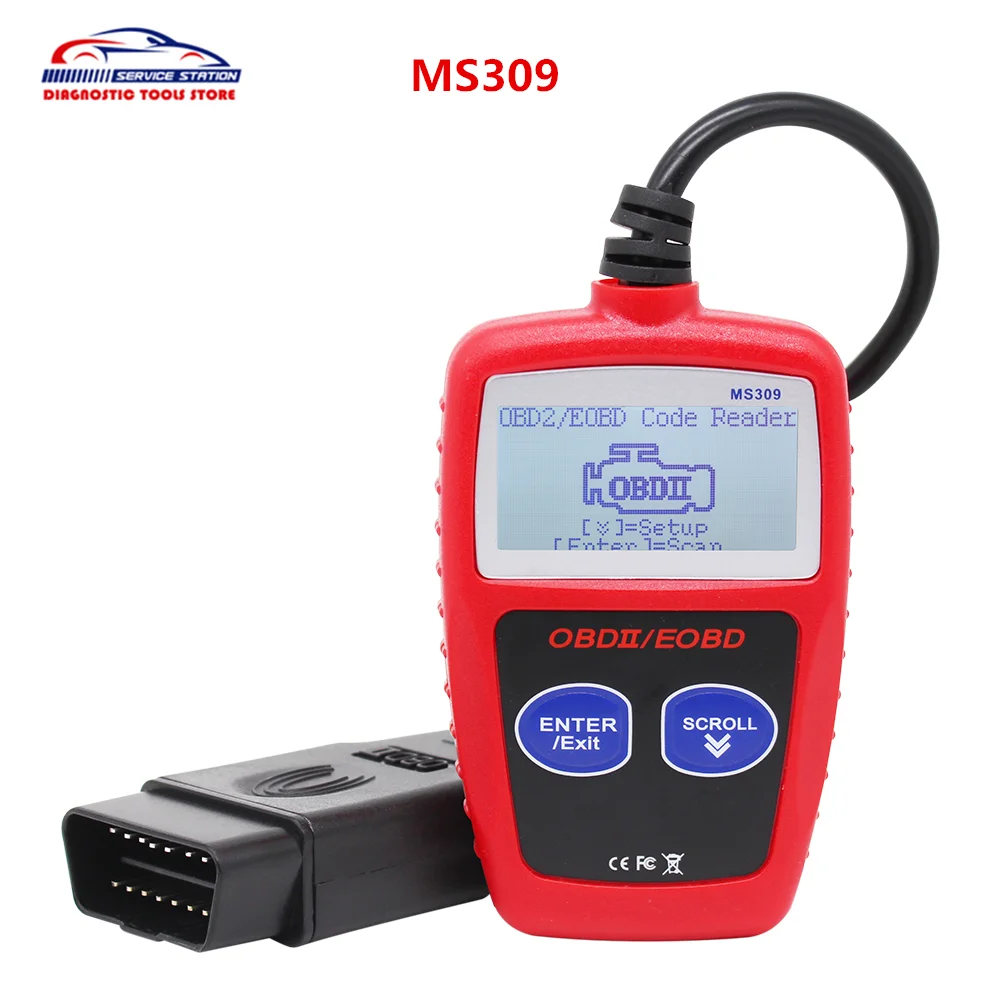 MaxiScan MS309 Auto Car Scanner OBDII/EOBD OBD2 Universal Auto Code Reader Work For US&Asian&European Car Scanner MS 309 Tool