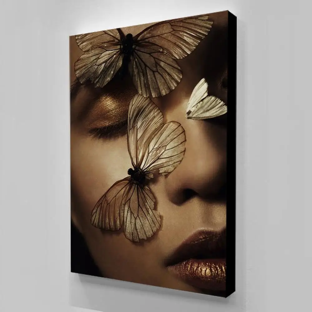 Настенная картина портрет HD принты изображения бабочек холст Очаровательная