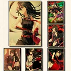 Японское классическое аниме Akame ga KILL RetroPoster KraftPaper, напечатанное для спальнидомабара, винтажное декоративное украшение для стен