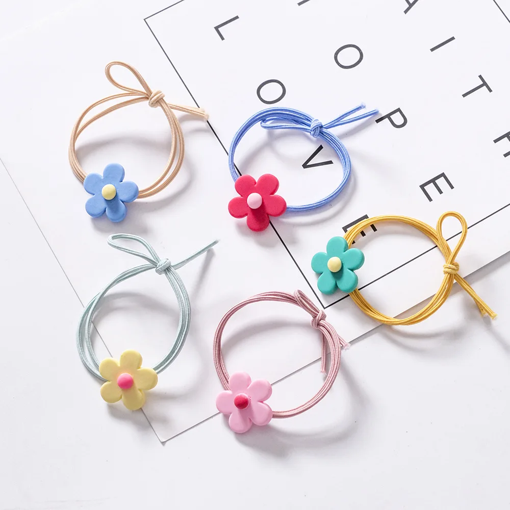 12 шт./компл. круглый шарик цветок волос кольцо головной убор сладкие конфеты Цвет Узелок аксессуары для волос, резинки