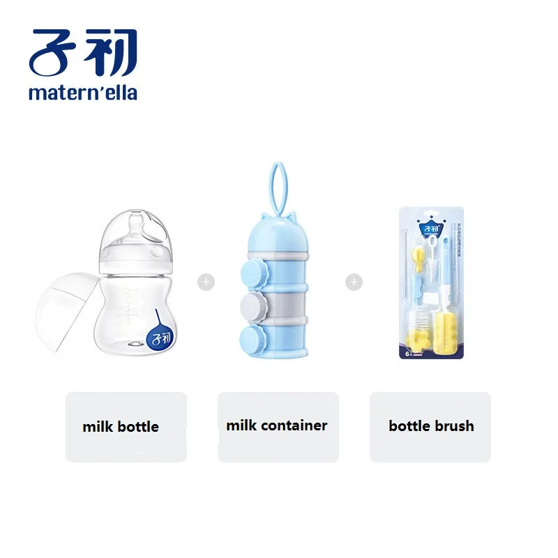 Matern'ella Бутылочка для кормления с силиконовой соской Natural Feeling от 2 месяцев 150 мл - Цвет: Зеленый