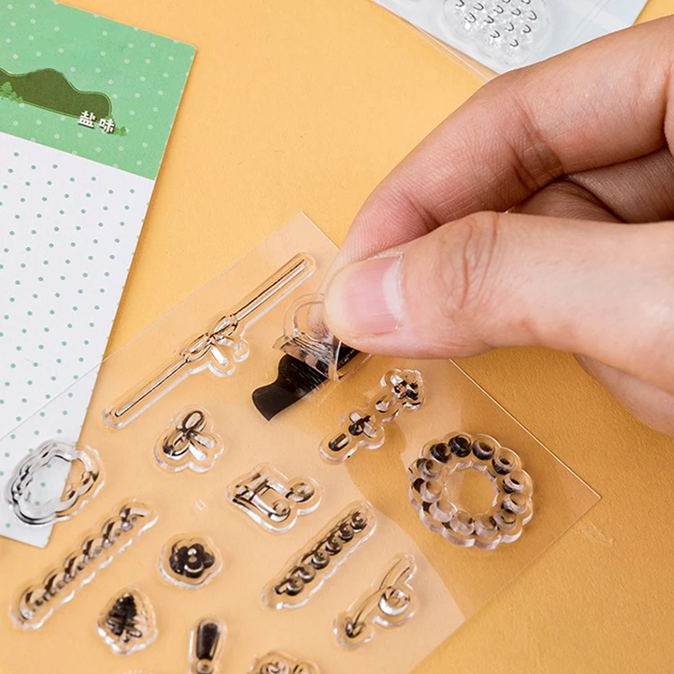 Силиконовые прозрачные штампы с геометрическим узором разделительная линия