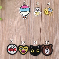 cartoon animals patches clown embroidered clothes for clothing wholesale bee bear badges childrens coat t shirt decoration