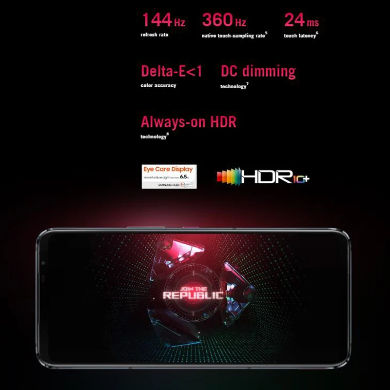 Телефон ASUS ROG телефон 5S Snapdragon 888 plus 6 78 '𧅄 Гц AMOLED 6000 мАч 65 Вт Быстрая игровая NFC |
