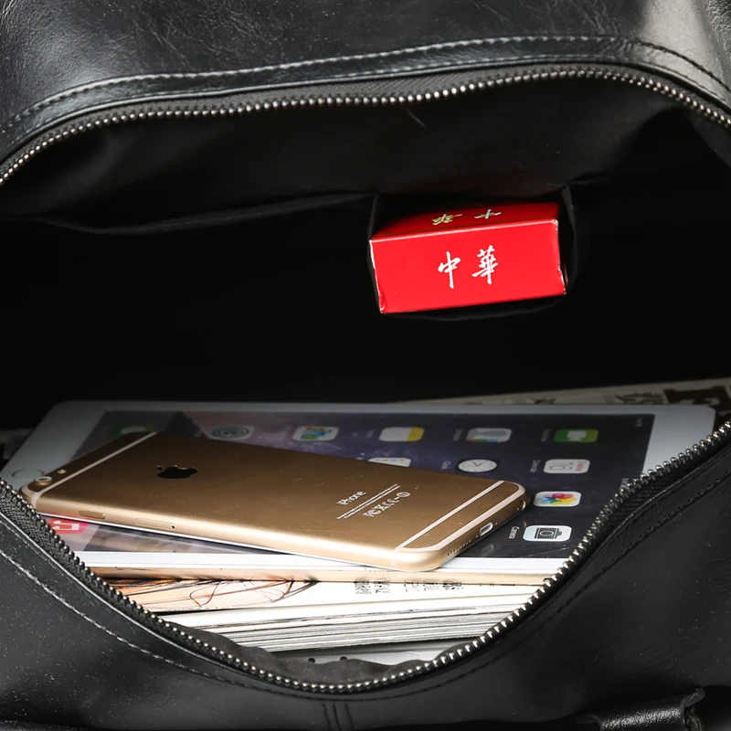 

Business Genuine Leather Bags Men Casual Shoulder Crossbody Bags High Quality Black Handbags Big Capacity Travel Bags Male