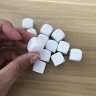 50100200 шт. белые 18 мм пустые кости акриловые закругленные углы D6 пустые рпг игральные кости для письма и самостоятельной резьбы набор детских обучающих костей