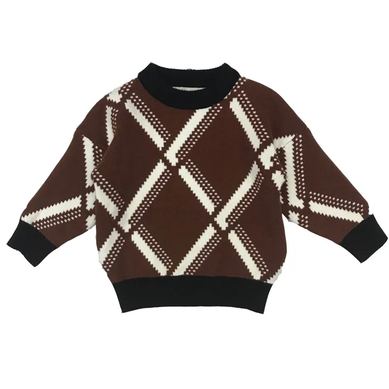 Новинка 2020 Модный осенне-зимний свитер для малышей Детская сетчатая Одежда