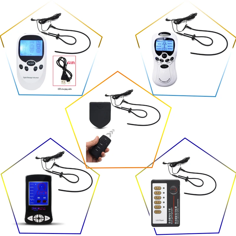 

Electrical penile stimulation Cock Ring Urethral Catheter Sound Dilator Prostate Massage Electric Stimulator Male Delay Ring Se