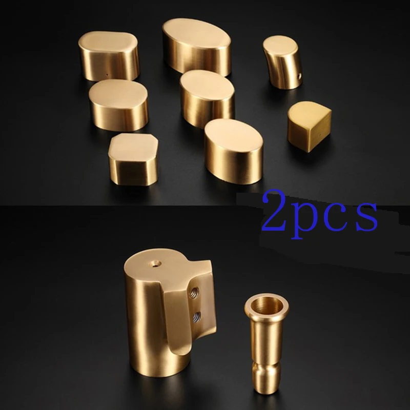 2 шт. Твердые Латунные круглые овальные наконечники для современных ножек стула