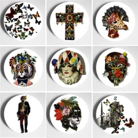 the newest style wall plate christian lacroix wall hanging ceramic decor milan design art decorative plate handcrafts