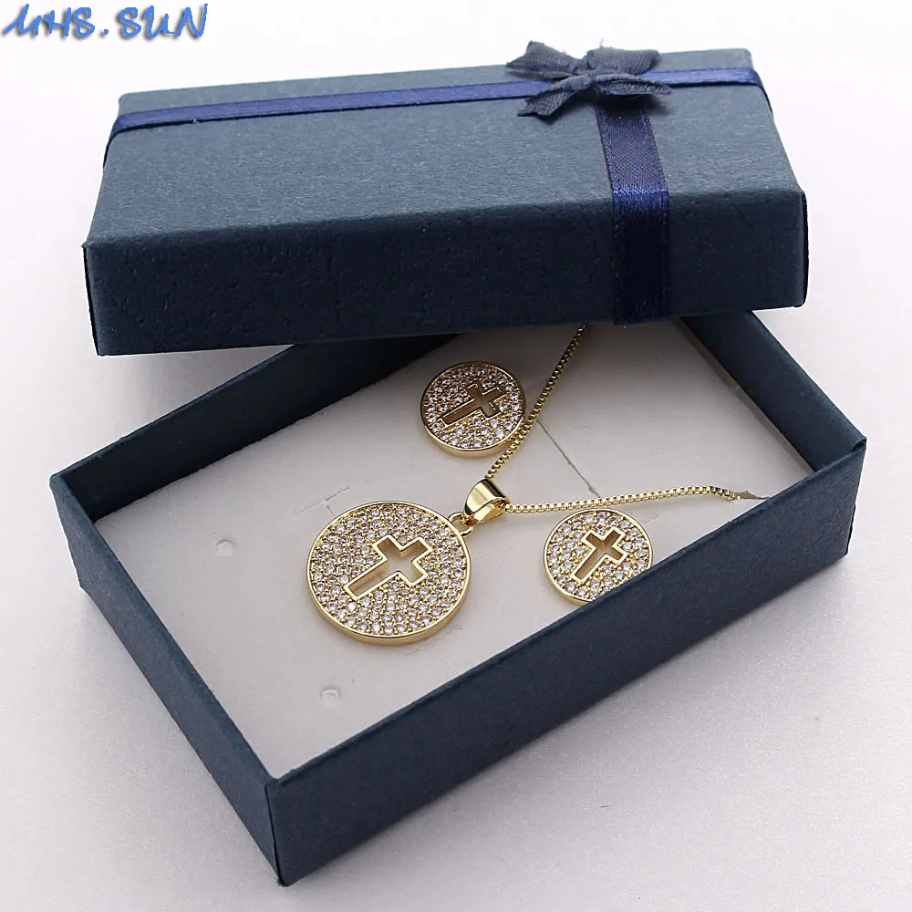 MHS.SUN комплект винтажных украшений с подвеской в виде креста