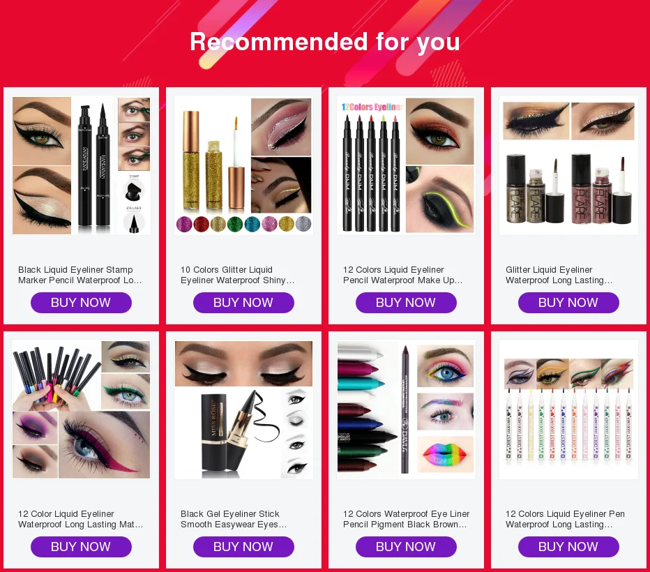 12 Colors Waterproof Eye Liner Pencil Pigment Black Brown Red Long Lasting Eyeliner Pen Eyes Makeup Cosmetics Tools