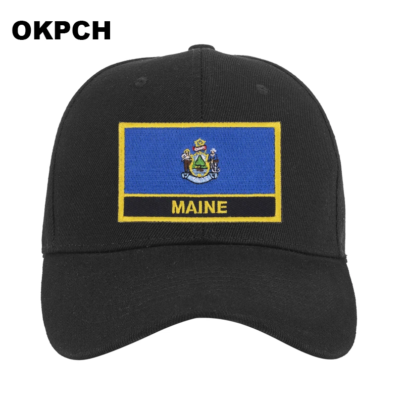 

США флаг штата Мэн Бейсбол Кепки Для мужчин/женские тактические армейские хлопковая военная шапка US унисекс в стиле хип-хоп шапки на открыт...