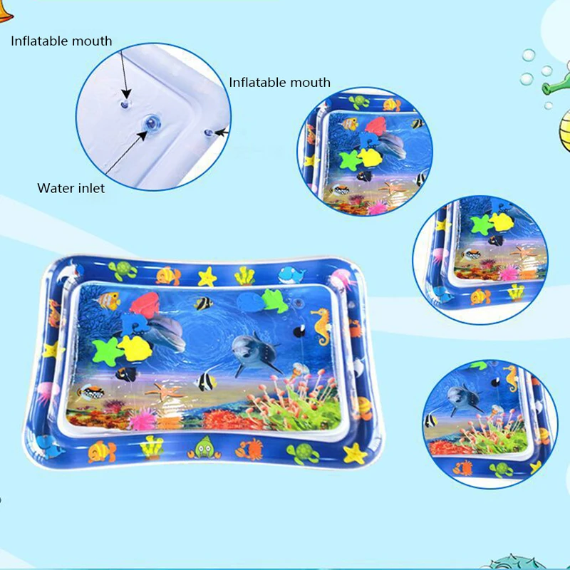 inflatable baby play mat infant water spray pad toddler activity playmat center water mat baby tummy gym toys free global shipping