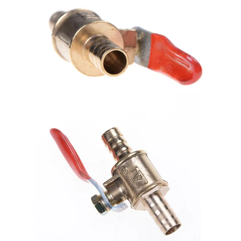 

new 1/4 Hose Barb 6mm-10mm Hose Barb Inline Brass Water Oil Air Gas Fuel Line Shutoff Ball Valve Pipe Fittings