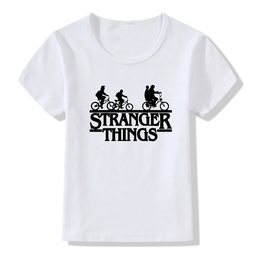 Детские футболки с надписью STRANGER THINGS 8 цветов топы короткими рукавами для