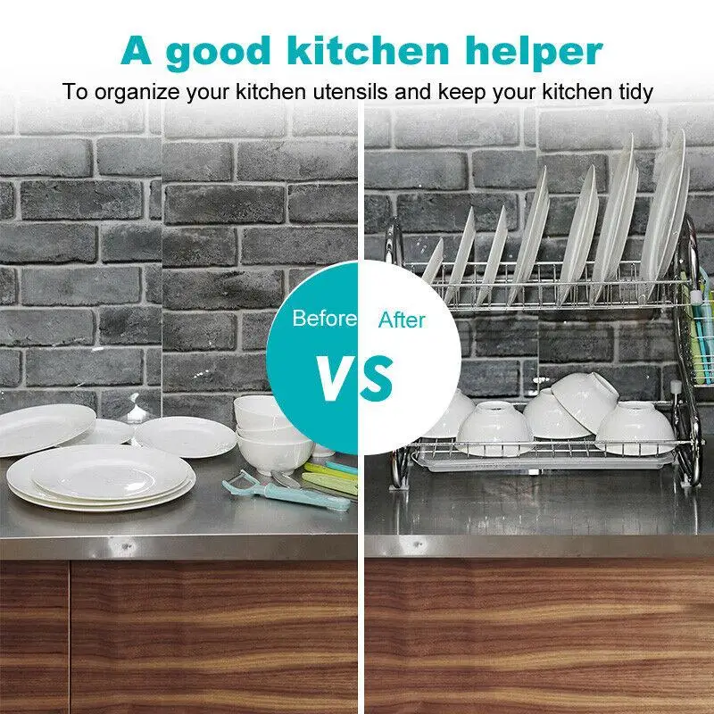 Кухонная сушилка для посуды поднос держатель столовых приборов органайзер 45x25x39
