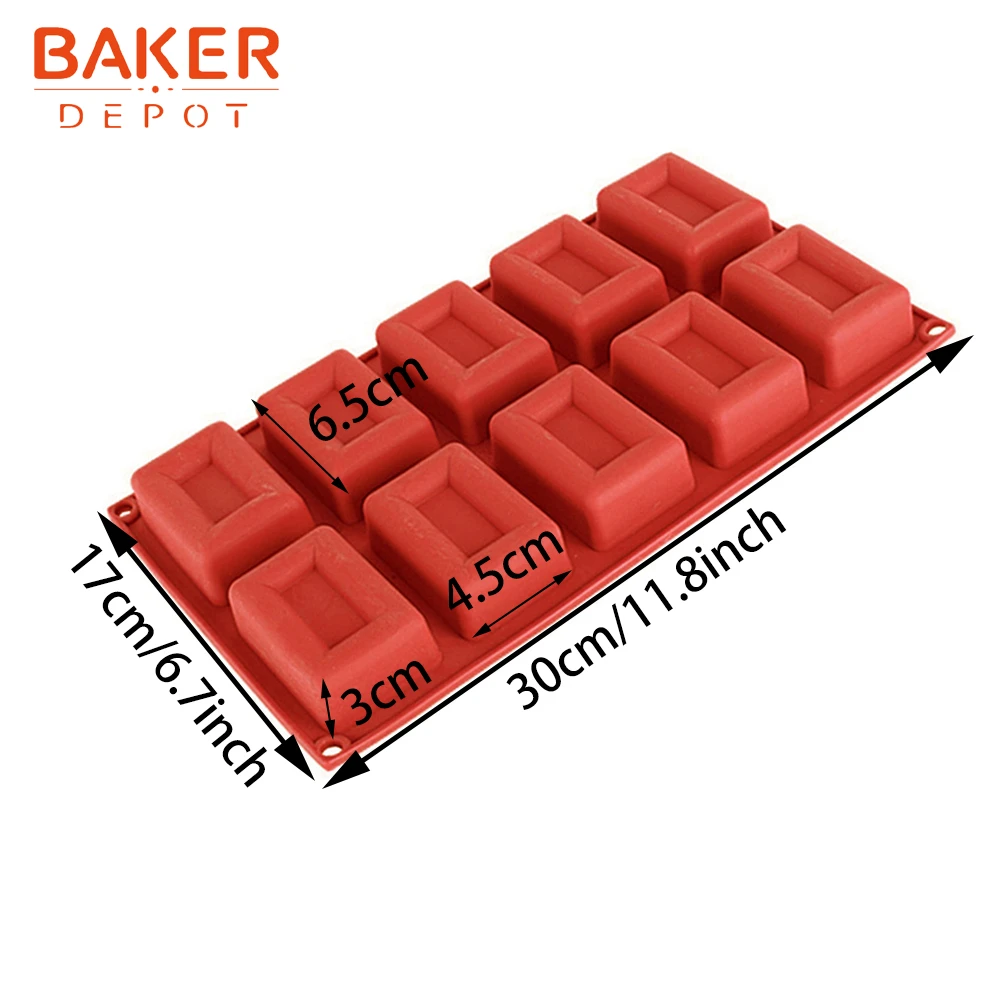 BAKER DEPOT силиконовая форма для шоколадного мыла Прямоугольная выпечки