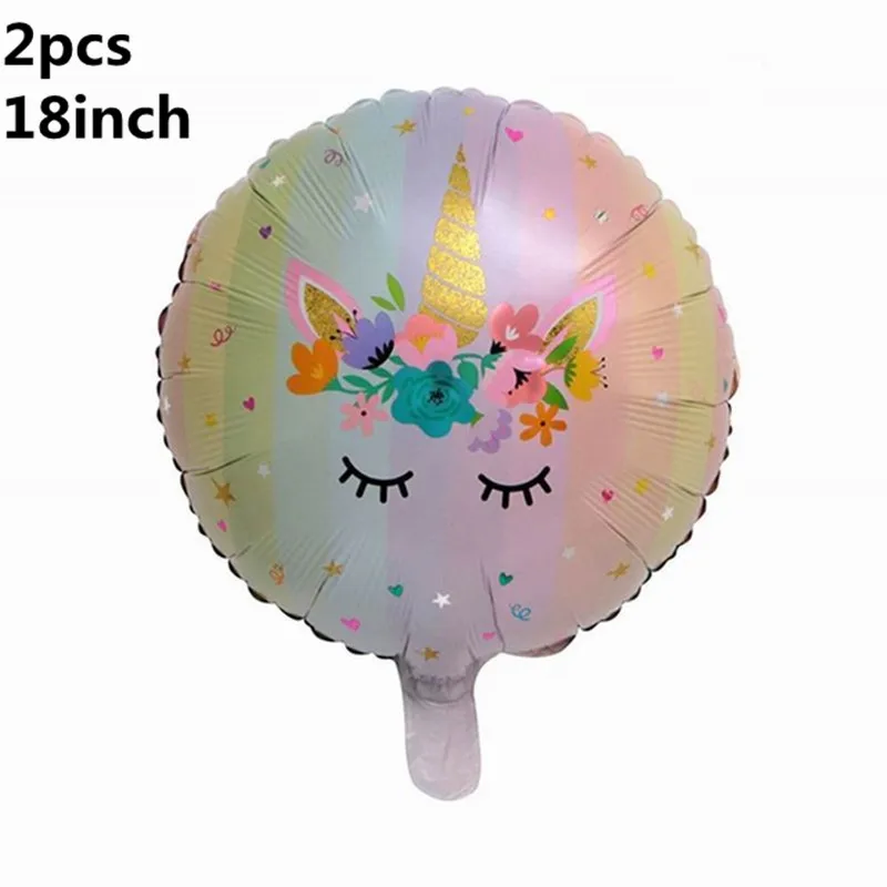 2PC unicorn garland 1 шт. 100*97 см розовая маленькая лошадка фольгированные гелиевые шары воздушные шарики, детские игрушки на свадьбу, день рождения, вечерние принадлежности для декора животных - Цвет: 2PC unicorn garland