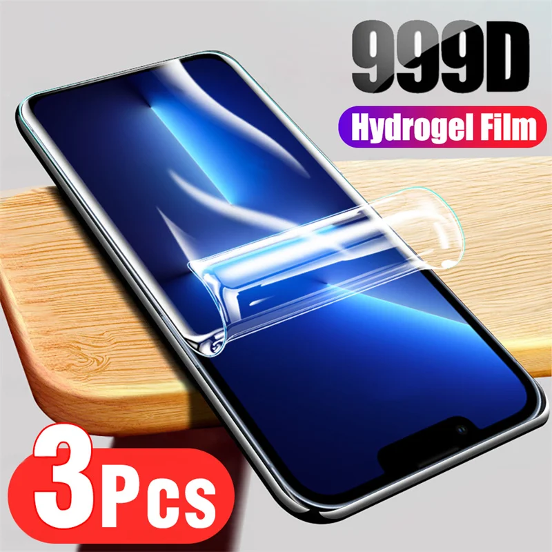 3 шт гидрогелевая пленка для iphone13 pro мягкая защита экрана iphone 13 mini apple max hydrogel film 13pro