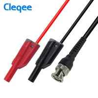 cleqee p1010 bnc q9 to dual 4mm stackable shrouded banana plug with test leads probe cable 120cm