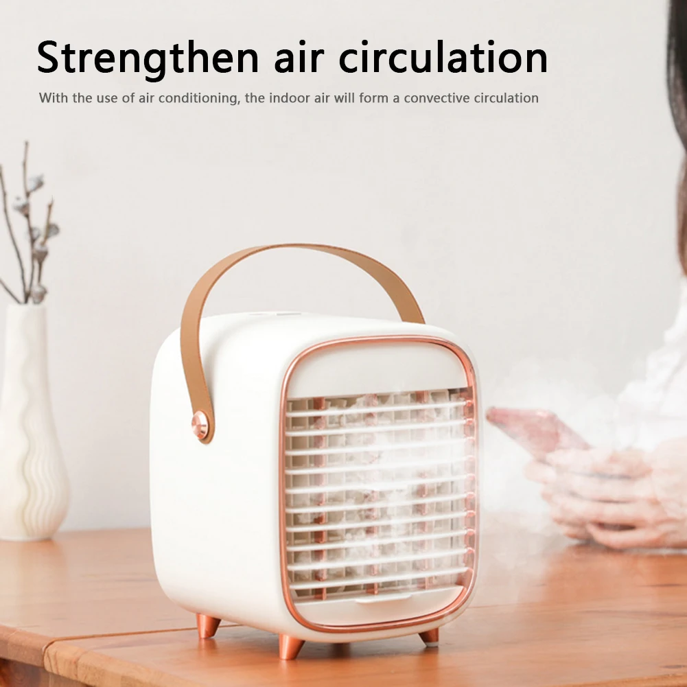 

Easy Cool Purifies Air Cooling Fan Adjustable Mini Air Cooler Humidifier Purifier Fan Home Desktop Air Conditioner