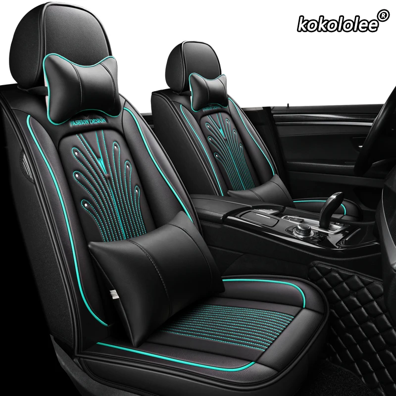 Кожаные чехлы на сиденья kokolee для сидений alhambra altea ibiza 6l 6j leon mk2 mk3 toledo ateca arona|Чехлы