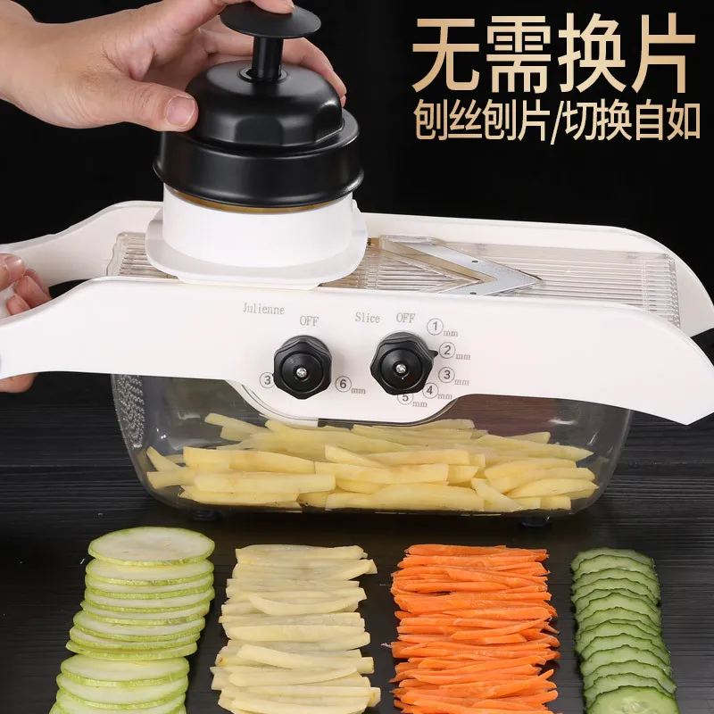 

Vegetable Cutter with Steel Blade Slicer Potato Peeler Carrot Cheese Grater Vegetable Kitchen Accessories Tool Slicer Mandoline