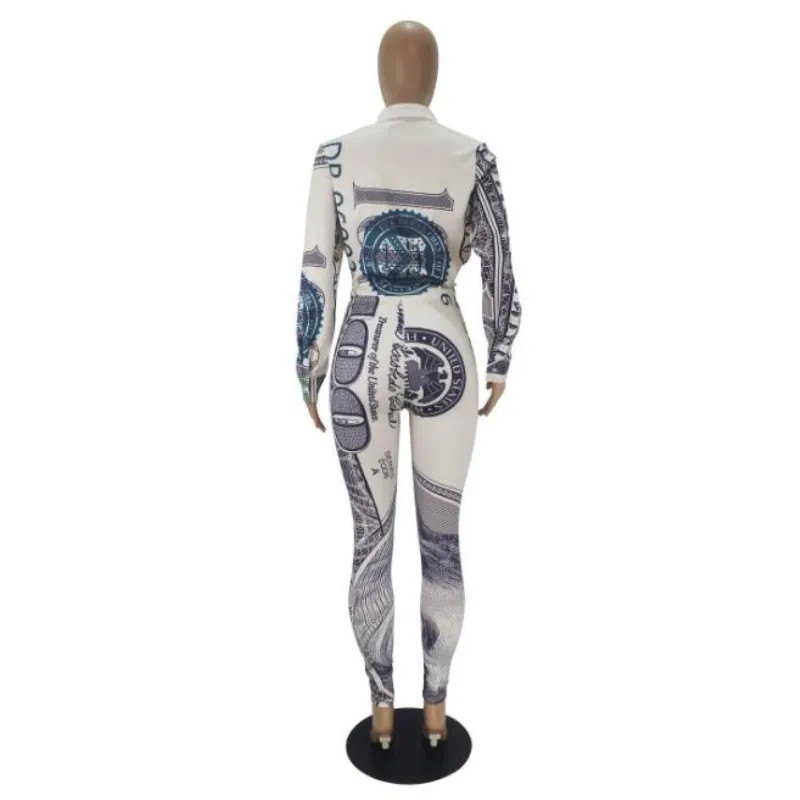 

2021 New 3D Printing Tracksuit Women Long Sleeve Knot Shirt + Leggings 2 Pieces Set Spring Sexy Streetwear