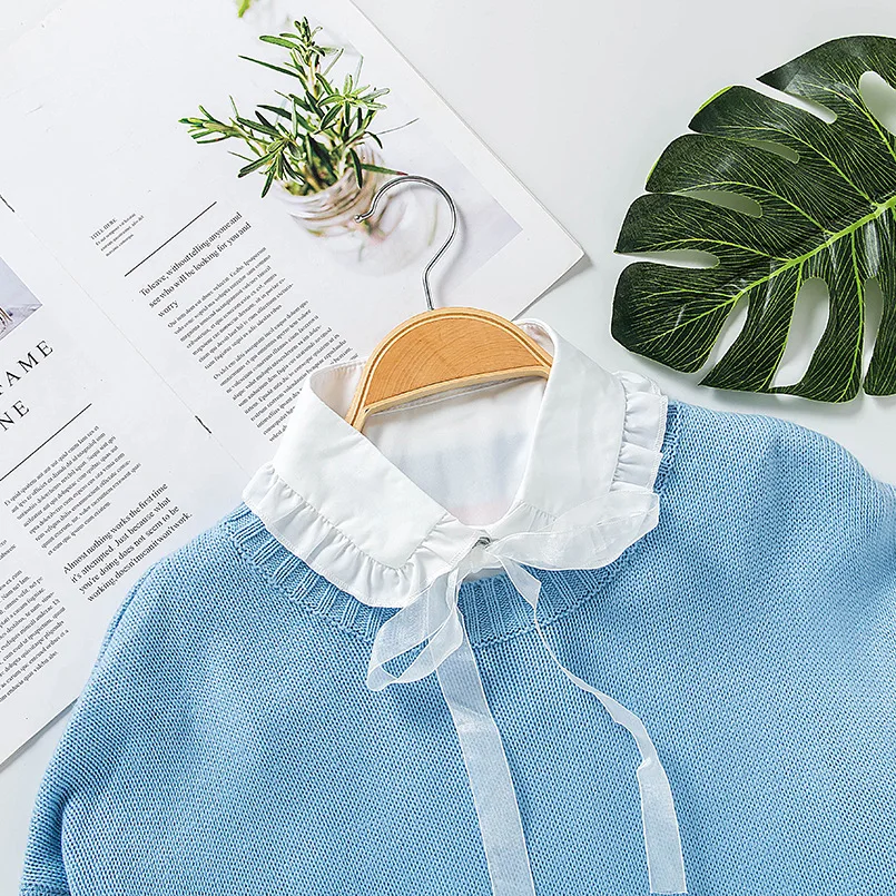 

Womens Detachable Fake Collar Solid Color False Collars Half Shirt Blouse Top Female Sweater Fake Collars Clothes Accessories