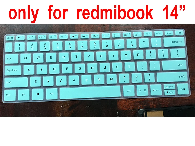 Зеленый Моющийся чехол для клавиатуры ноутбука Xiao mi Red mi book 14 дюймов красный mi Book mi book 14 Силиконовый водонепроницаемый защитный чехол для ноутбука в подарок - Цвет: Зеленый