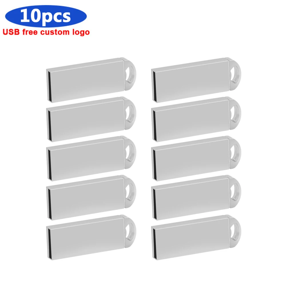 

Водонепроницаемый металлический флеш-накопитель USB 2,0 объемом 128 ГБ, флеш-карта памяти USB 2,0, 64 ГБ, 32 ГБ, 16 ГБ, флеш-накопители в подарок, 10 шт./ло...
