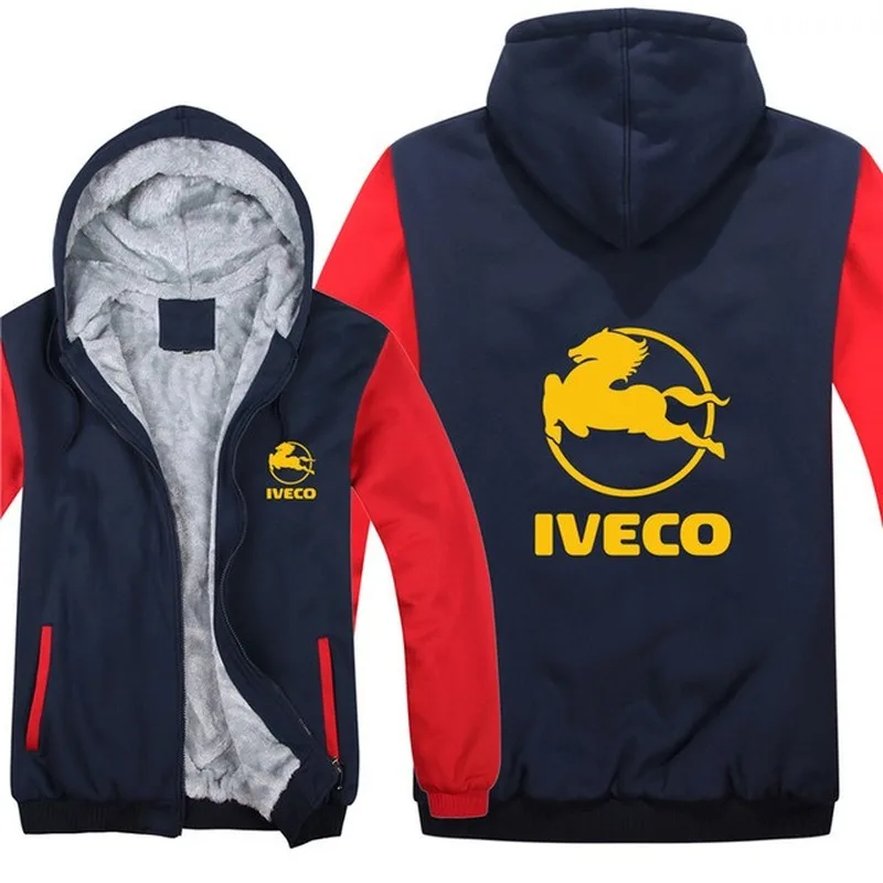 

2021 New Winter for Iveco Truck Hoodies Men Fashion Coat Pullover Wool Liner Jacket Sweatshirts Hoody