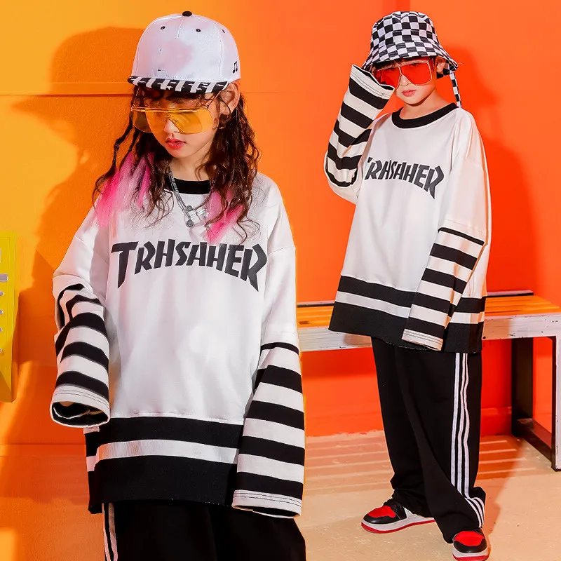 

Sweatershirt For 4- 16 Y Boys Girls Hip Hop Clothing Teenagers Jazz Dance Costume Ballroom Dancing wear