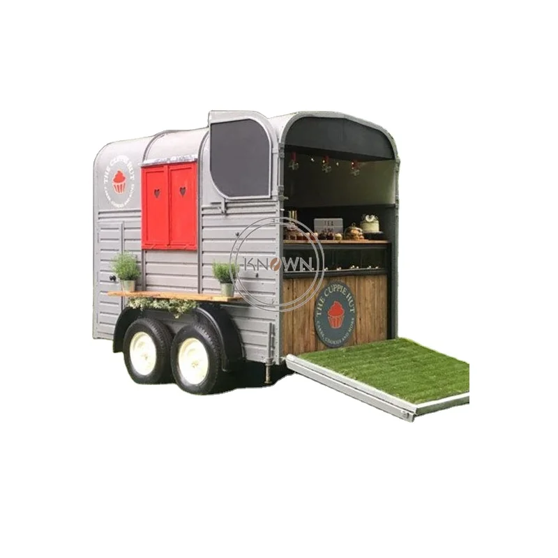 

Hot Dog Ice Cream Vending Van Stainless Steel Pizza Mobile Food Truck Kiosk Food Trailer Cart