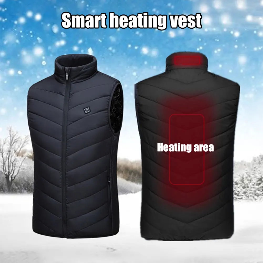 

Heated Vest Men Usb Heated Jacket Heating Thermal Clothing Hunting Winter Fashion Heat Jacket three-speed control temperature