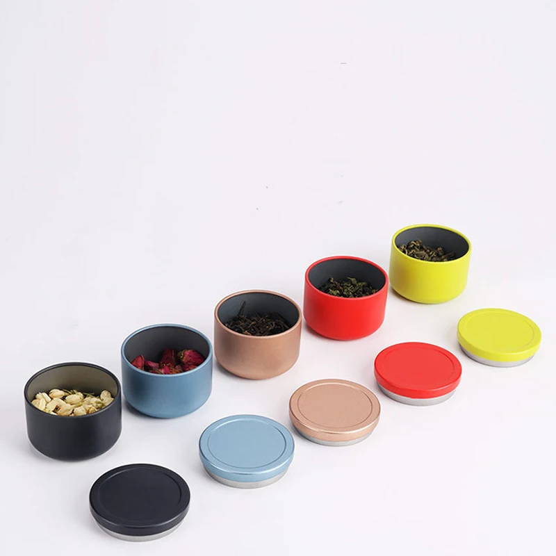 Металлический органайзер для чая 95 мл сахарница банки специй сыпучих злаков