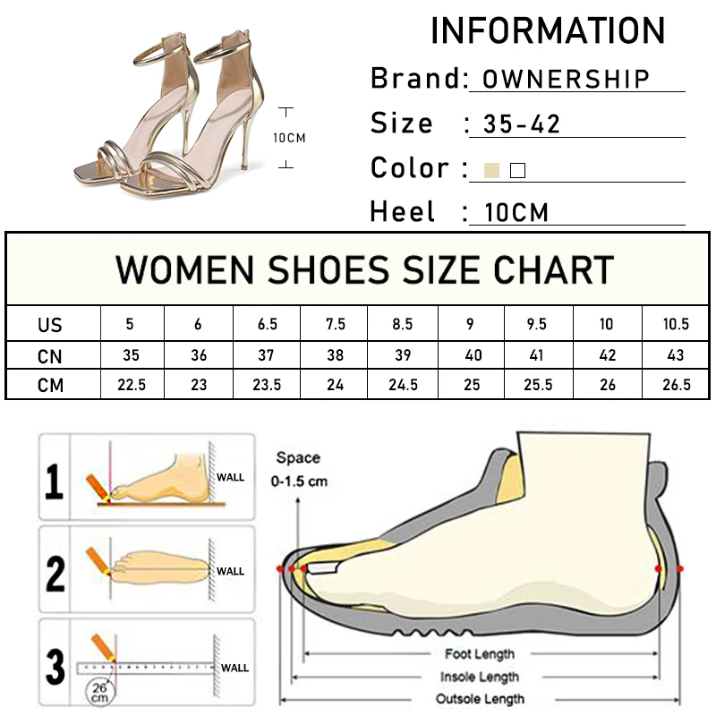 

2021 Women's Square Toe Sandals Women Summer Zip Thin High Heels Woman Plus Size 42 Slides Ladies Sexy Footwear Female Shoes New
