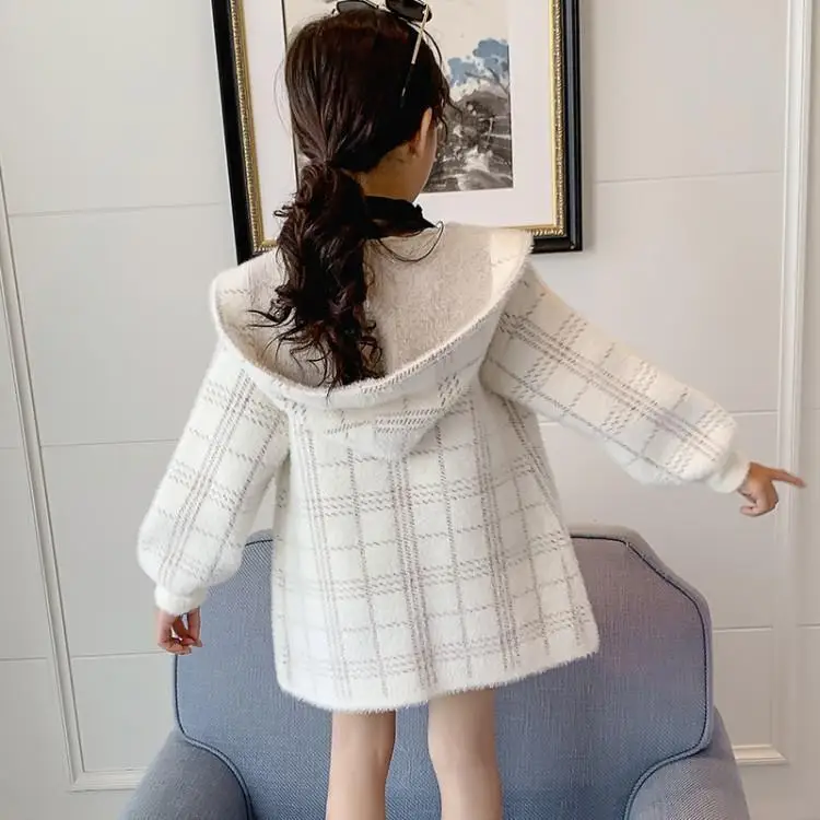 Высококачественная модная норковая бархатная шерстяная куртка для девочек