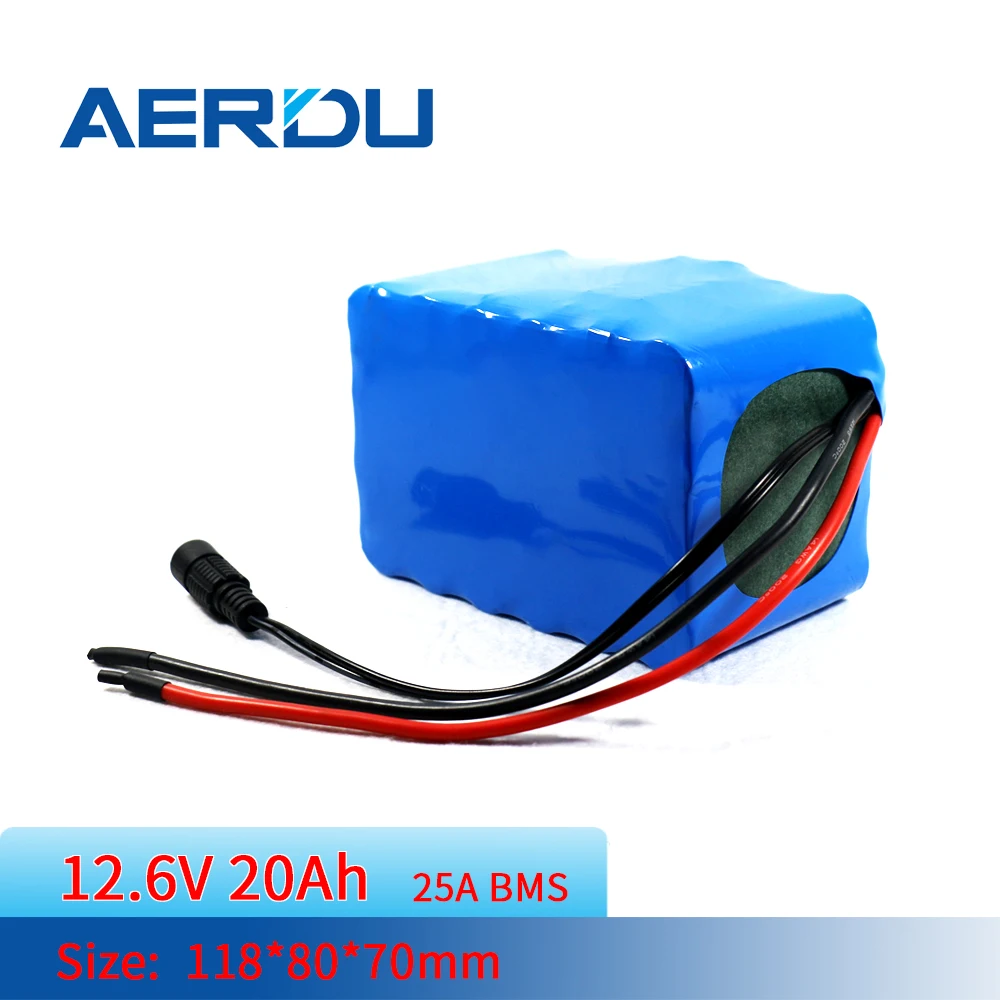 

AERDU 3s8p 12v 18650 lithium battery pack 7.5v 11.1v 20ah 2500mah high capacity with bms for motor scooter inverter miner light
