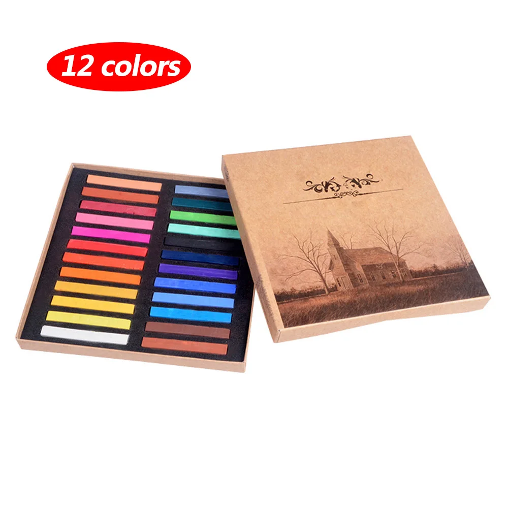 12color Umitive мягкие мастера пастельные цветные мелки для рисования, раскрашивания, товары для рукоделия для детей, студентов, кисти, канцелярские принадлежности - Цвет: 12color